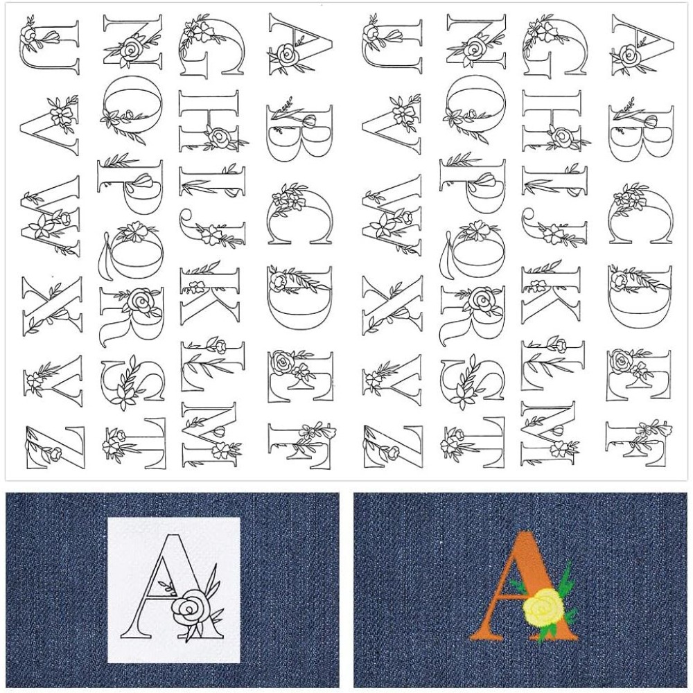 104Pcs Letter Embroidery Trans - đánh giá và giá Embroidery Initials