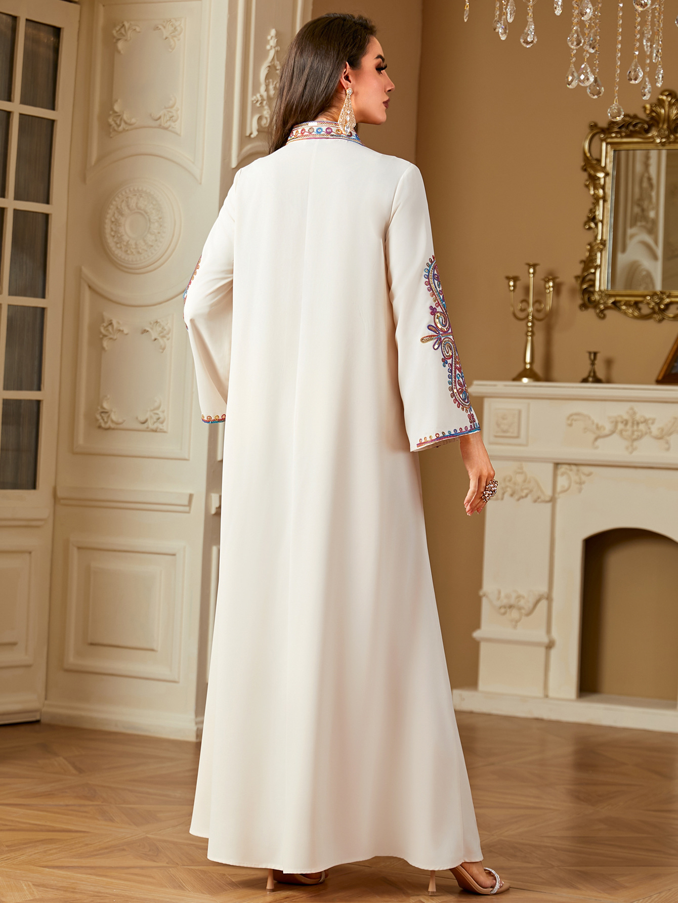 Muslim Women Embroidery Maxi D - đánh giá và giá Embroidery Kaftan