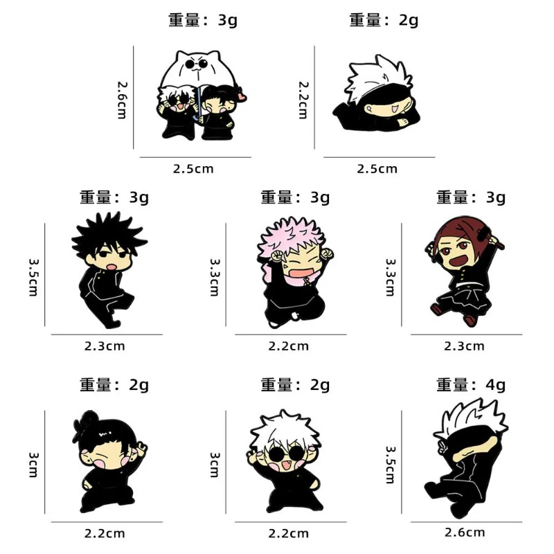 8pcs Anime Itadori Yuji Enamel - đánh giá và giá Embroidery Reddit