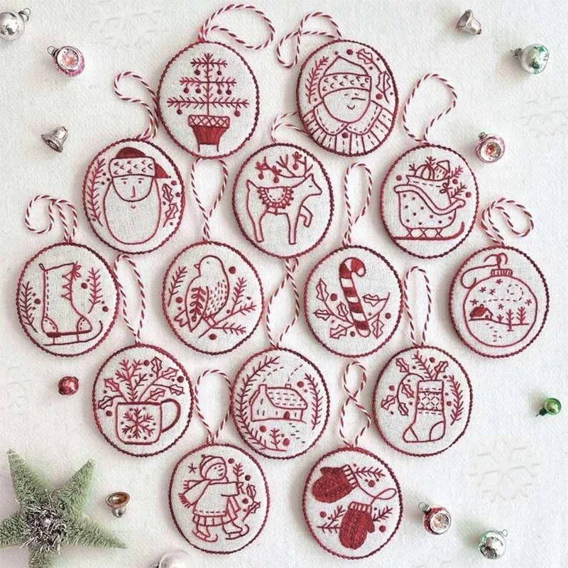 Bộ dụng cụ thêu tranh Giáng si - đánh giá và giá Embroidery Xmas Ornaments