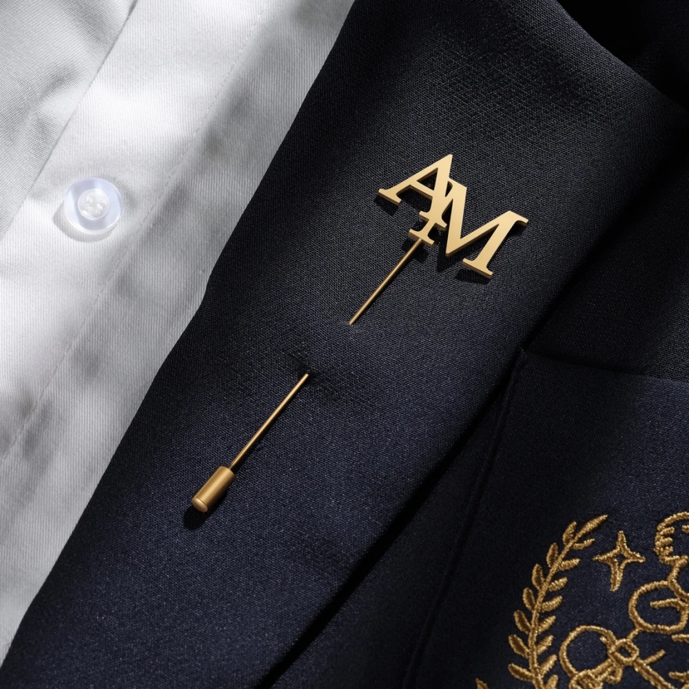 Custom Initials Brooch Men Sta - đánh giá và giá Embroidery Initials