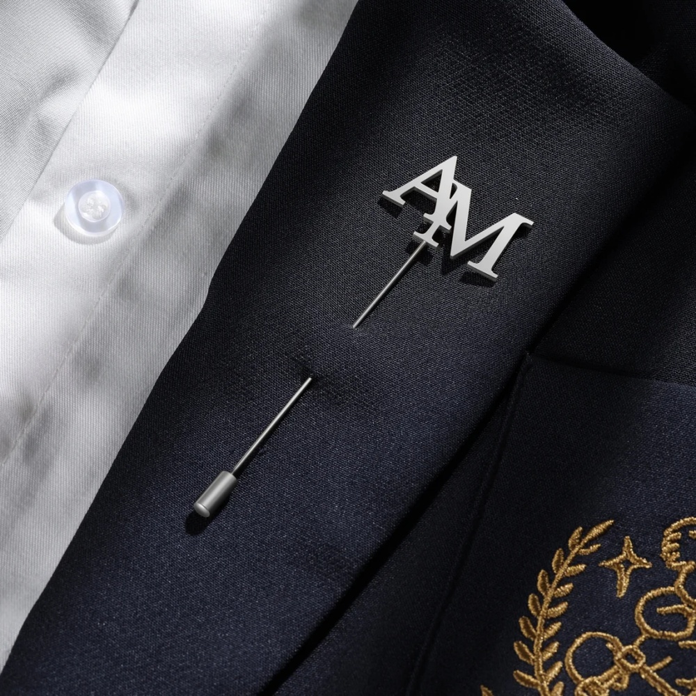 Custom Initials Brooch Men Sta - đánh giá và giá Embroidery Initials