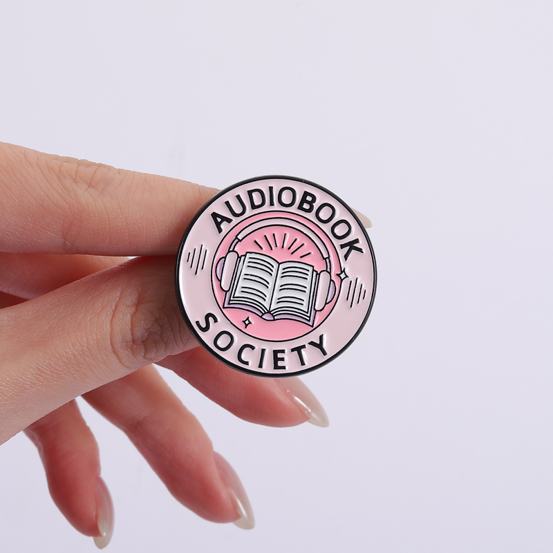 Audiobook Society Enamel Pins  - đánh giá và giá Embroidery Initials