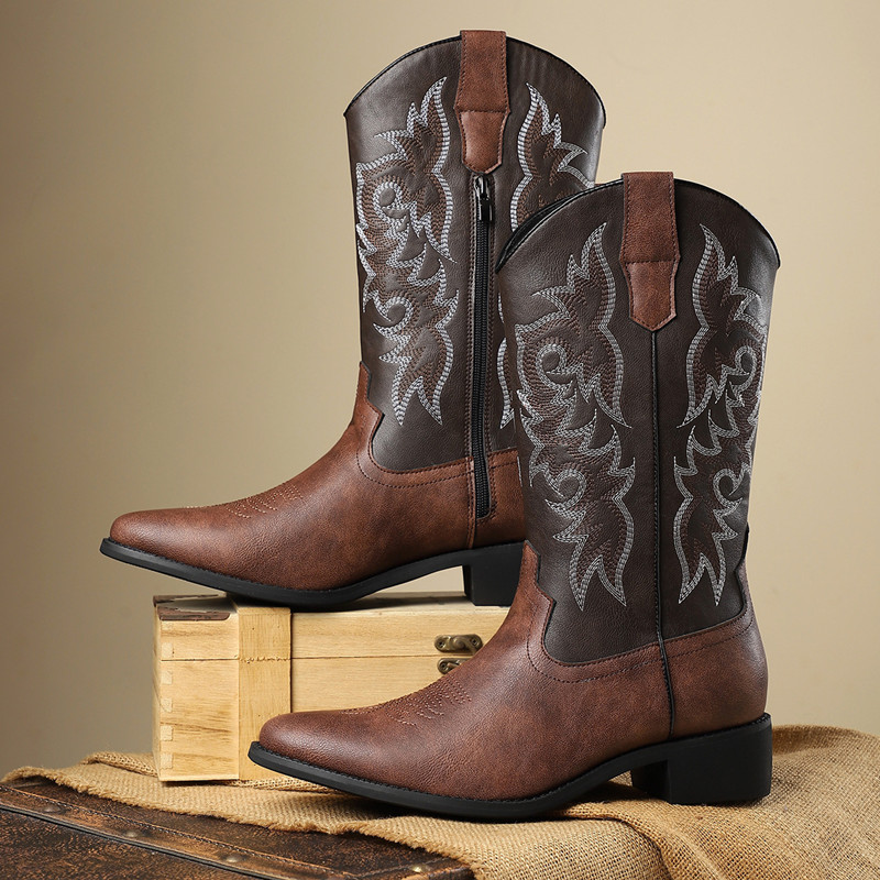 NEW Men High Boots Embroidery  - đánh giá và giá Embroidery Stitch