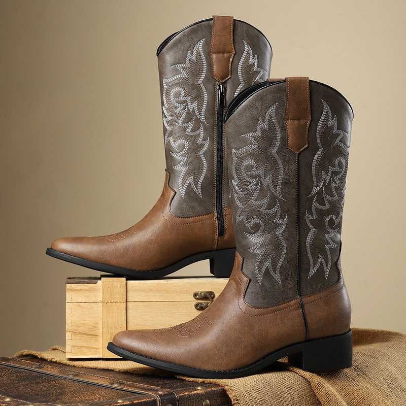 NEW Men High Boots Embroidery  - đánh giá và giá Embroidery Stitch