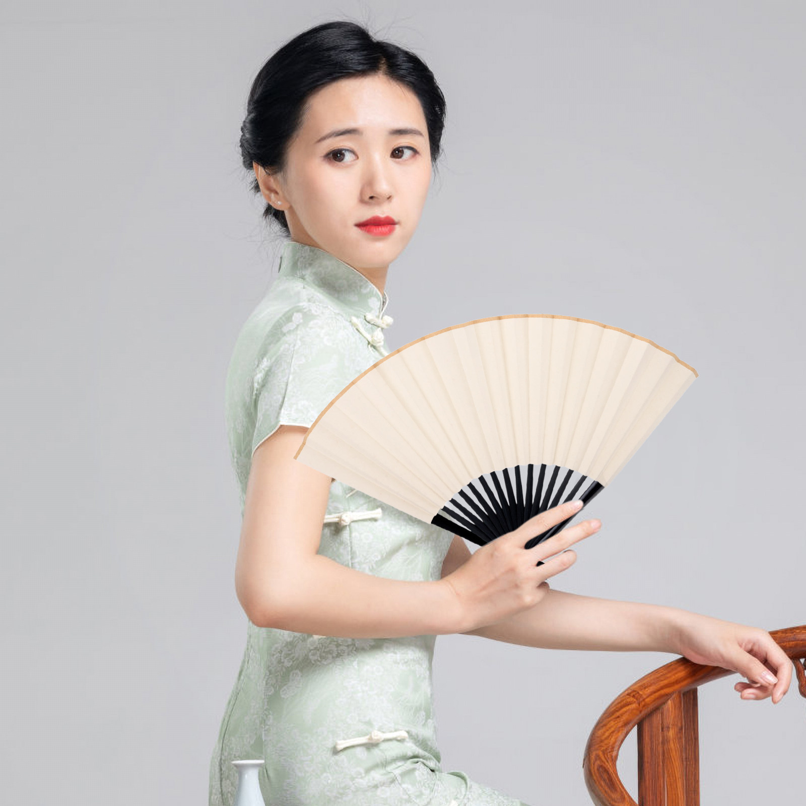 2Pcs Foldable Blank Fan Surfac - đánh giá và giá Embroidery Sheet