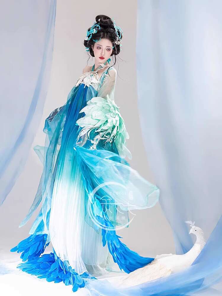 New Peacock Hanfu Womens fashi - đánh giá và giá Embroidery Shirt