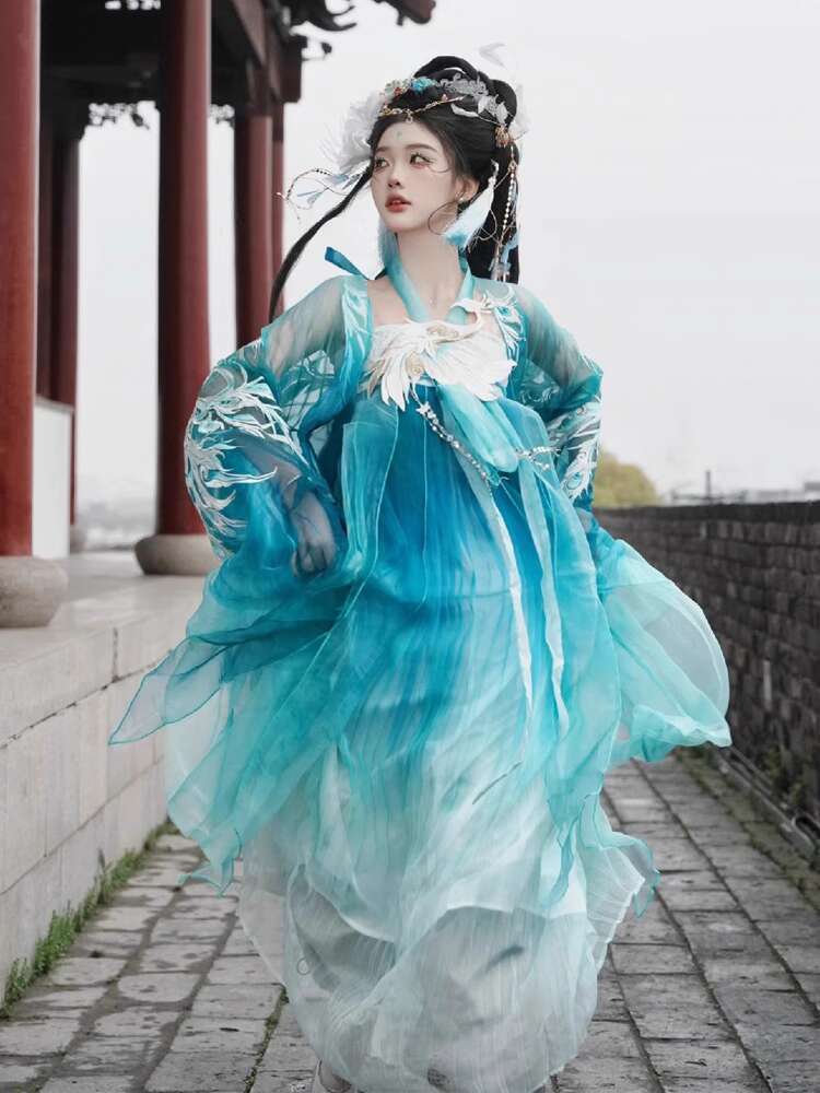 New Peacock Hanfu Womens fashi - đánh giá và giá Embroidery Shirt