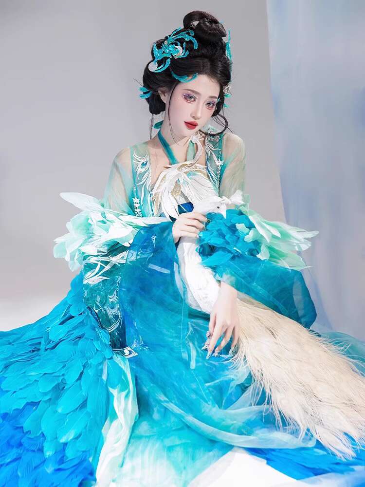 New Peacock Hanfu Womens fashi - đánh giá và giá Embroidery Shirt