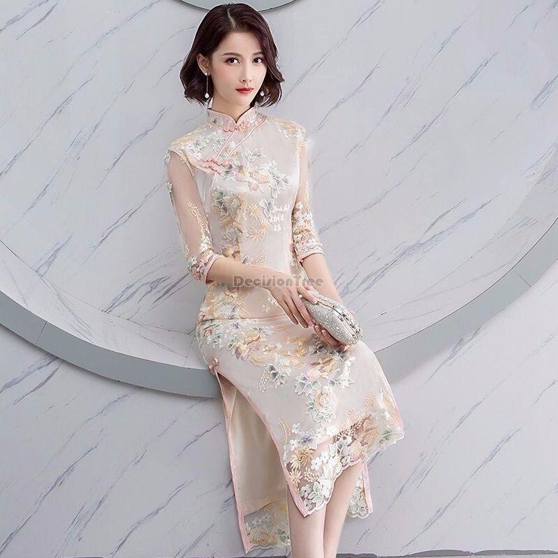 Trung Quốc Đầm Đuôi Cá Nữ Gạc  - đánh giá và giá Embroidery Fish